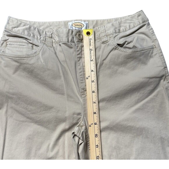 Talbots Women’s Stretch Straight Leg Pants Size 4 Beige Mid Rise Cotton Blend - Picture 6 of 7